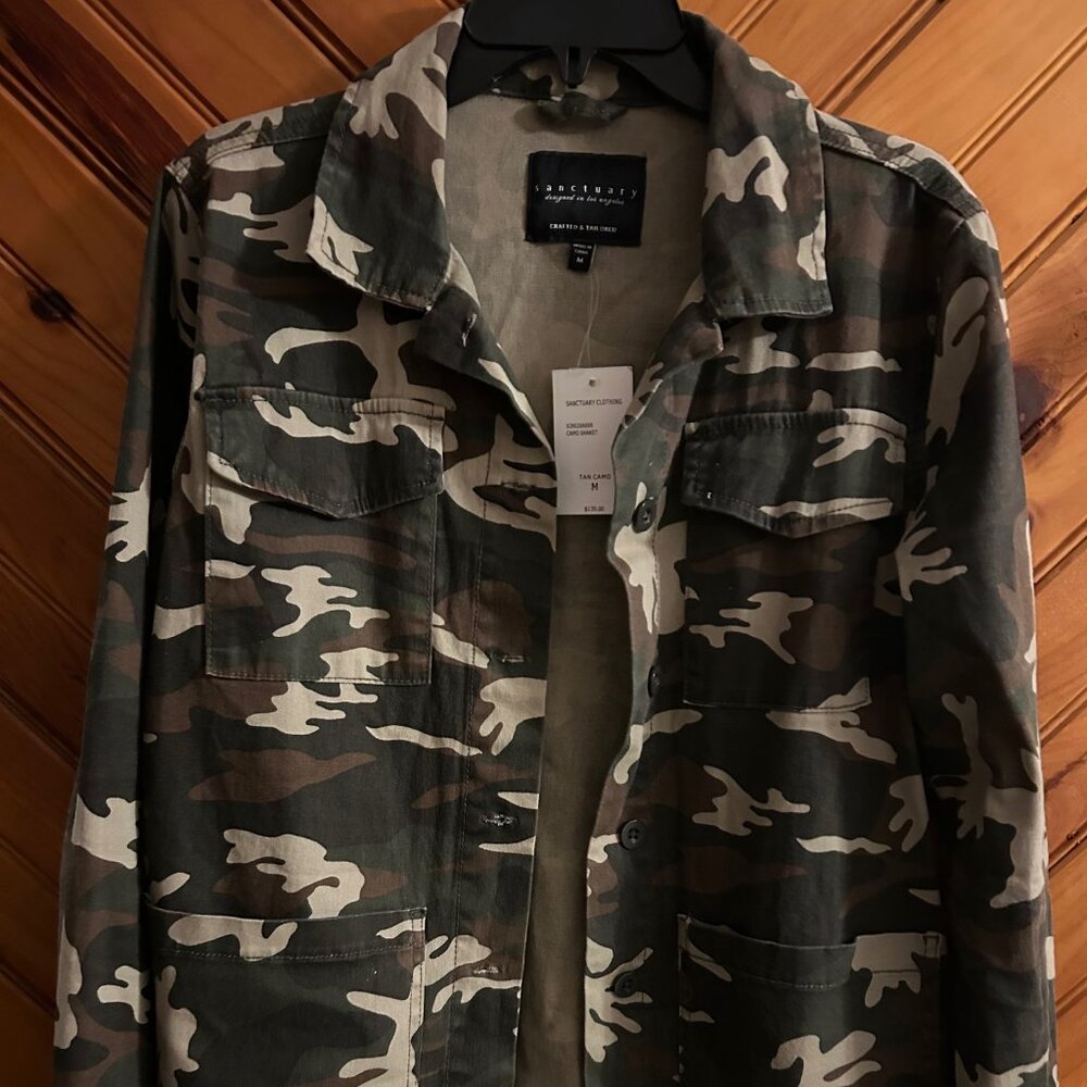 Sanctuary Camo Jacket, Size Med